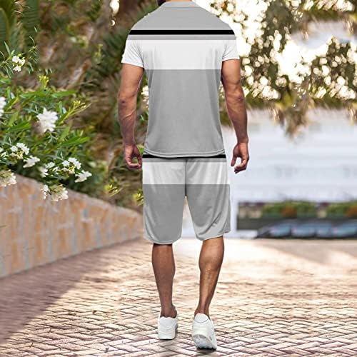 Camisas de pólo e shorts de Ymosrh Men thorts de verão 2 peças moda moda casual manga de manga curta camisetas de golfe