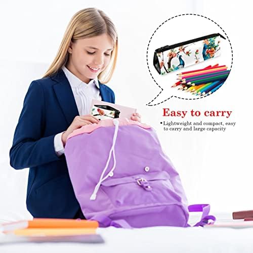 Laiyuhua portátil elegante lápis bolsa de couro pu de caneta compacta com zíper bolsa de papelaria bolsa cosmética Organizador