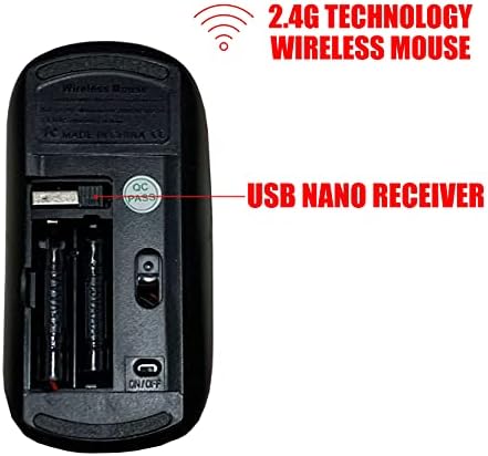 2.4g mouse sem fio com design de padrão fofo para todos os laptops e desktops com Nano Receiver - Lemon