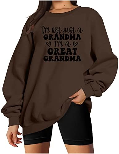 Letra sólida feminina Tops impressos do Dia dos Namorados Relax ajustar mangas compridas Crewneck Sweater Sweater Moda