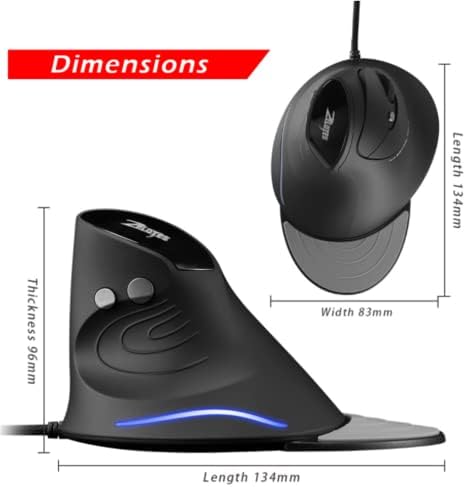 T30 mouse vertical ergonômico 3200 dpi mouse com fio de 1,8 m 6 botões mouse óptico para desktop para PC/laptop