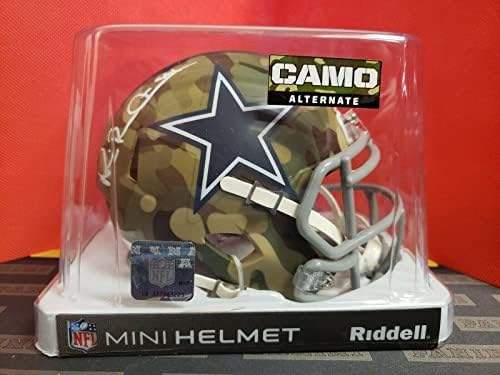 Michael Irvin contratou o cowboys Camo Mini capacete JSA autenticado - capacetes NFL autografados