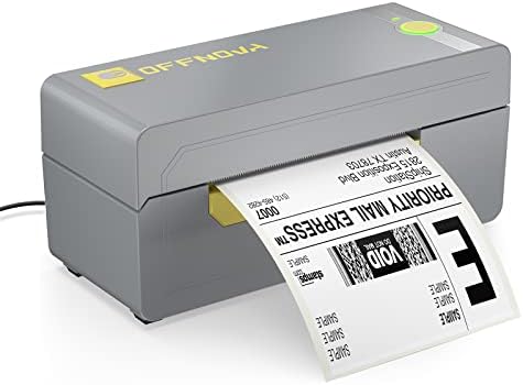 Impressora de etiqueta térmica offnova, impressora de etiqueta de remessa USB de 200 mm/s de alta velocidade 4 x 6 para