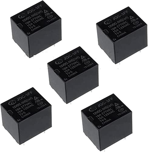 Relé Wkqifeil 5pcs 10a Relé HF3FF - JQC - 3FF - 5VDC - 1ZS 12VDC -1ZS 24VDC -1ZS 5PIN DIP5 HF -JQC -3FF - 5V 9V 12V 24V DC