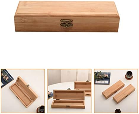Caixa de judeus de viagem de viagem Caixa de armazenamento de madeira de bambu com tampa Caixa de esconderijo de bambu de bambu