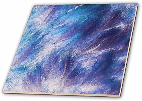 Imagem 3drose de mármore como mistura de pintura abstrata roxa e azul - azulejos