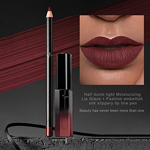 Eririnde Lip Lip Lipsk Lipstick - Conjunto de maquiagem, kit fosco de veludo de xícara antiaderente de longa duração - não desaparece