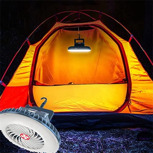 Luz de acampamento multifuncional portátil de Gkmjki ao ar livre com tenda de ventilador LED Rechargável à prova d'água