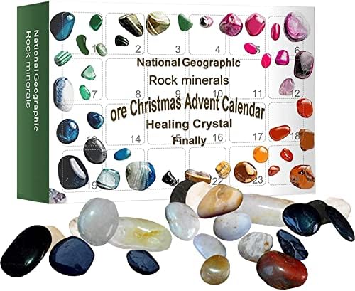 Calendário do Advento 2022 Cristal de cura, rochas, minerais e fósseis Cristais de cura Kit de gem