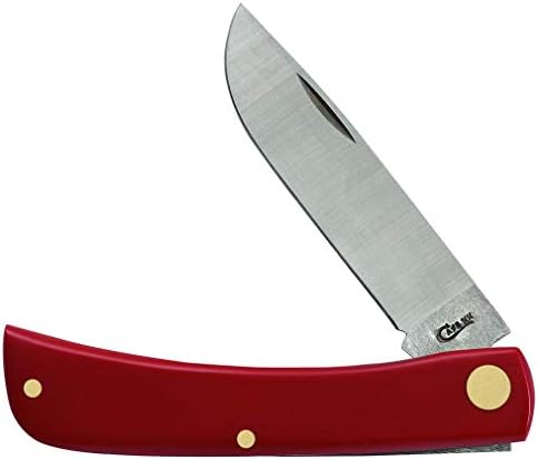 Caso XX WR Pocket Knife Workman American Red Syntetic Sod Buster Jr Item 13451 - - Comprimento fechado: 3 5/8 polegadas
