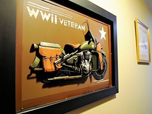 Pintura 3D de motocicleta de artesanato moderno antigo da Segunda Guerra Mundial