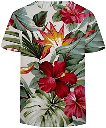 Tee feminino verão outono 2023 Manga curta V Casco de algodão de algodão impressão de flores de flor top shirt para
