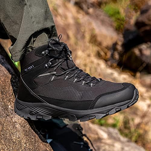 Botas de caminhada masculinas de silentcare masculinas não deslizam o meio do tornozelo no tornozelo de trekking ao ar livre de malhas de montanhismo trilhas de montanhismo Sapatos