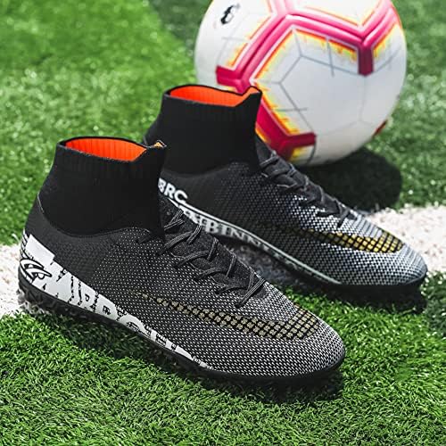 Kikaluo masculino de futebol de futebol masculino com tops altos de aranha não deslize spikes spikes de borracha de borracha de borracha,