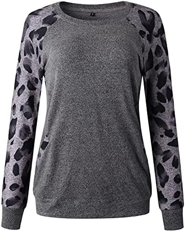Camisas estampadas de leopardo feminino