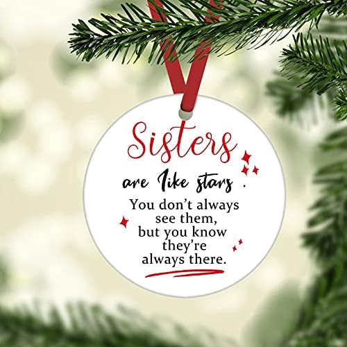 Irmãs são como estrelas da família Ornamentos de Natal Irmãs Ornamento de Natal Custom personalizado árvore de Natal Ornamentos