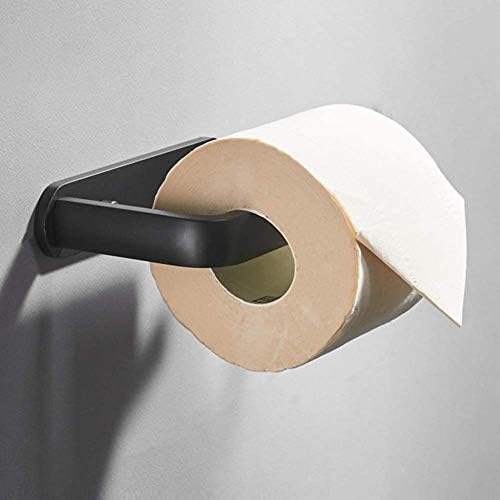 Jydqm banheiro papel higiênico suporte de parede preta montada em rack de aço inoxidável de aço de cozinha de armazenamento