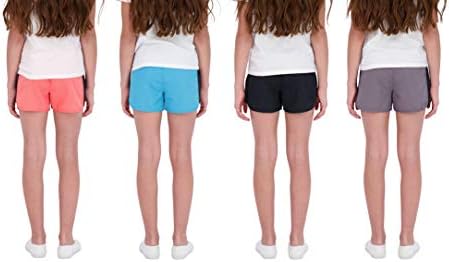 Hind Kids Girls 4-Pack Athletic e Running Activewear Shorts