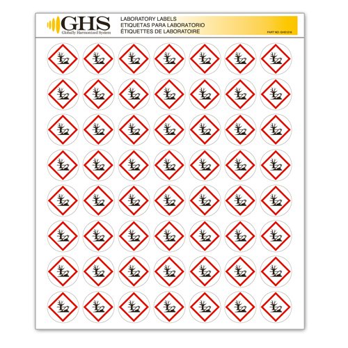 GHS/Hazcom 2012: Rótulo de pictograma da classe de risco, poluente do ambiente, 1/2 cada