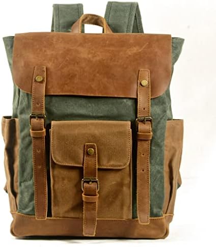 Lukeo Retro Outdoor Backpack Canvas Stitching Backpack Backpack School School Unisex