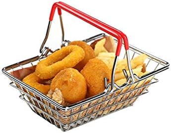 Recipientes de armazenamento de despensa clara compras compras carrinho de cesto de fritas Frango Nuggets Mini cozinha de cesta francesa ， Dining & Bar Restaurant Recorts