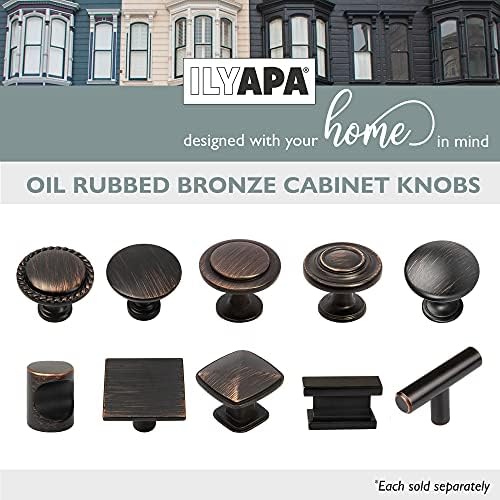 Ilyapa Brotanom de armário de cozinha de bronze de óleo - maçanetas de gaveta trançada redonda - 25 pacote de hardware
