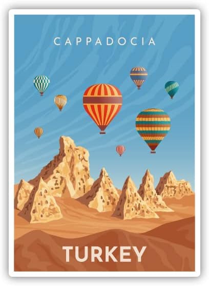 Squiddy Cappadocia Turquia - adesivo de vinil Decalque para telefone, laptop, garrafa de água