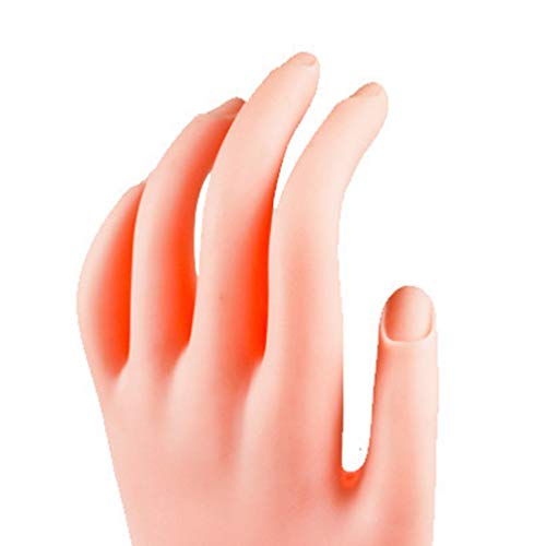 Plástico Fake Fingers Mannequin Display Hand Hand Mannequin Hands com Stand Fingers Display Unhas para Manicure Diy Treinamento de