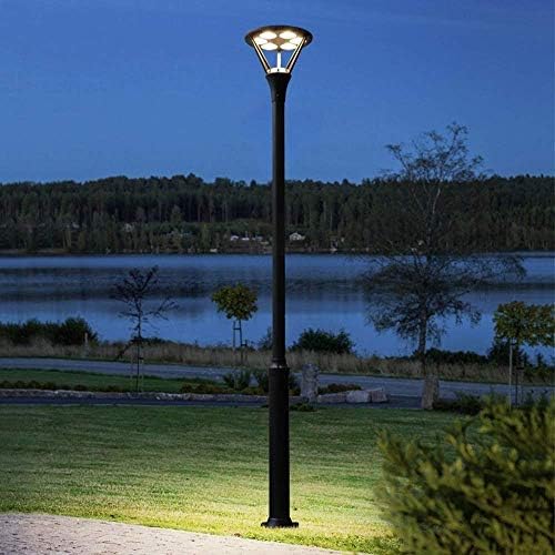 Guocc Creative 2.9cm Post Luminária tradicional ao ar livre com luminária de lanterna de pilar de vidro para pátios para decoração