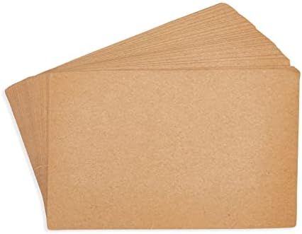 Blank 3x5 Kraft Paper Index Cards, NOTA para casa, escritório, receitas, aprendizado escolar, estudo, artesanato, DIY, tamanho