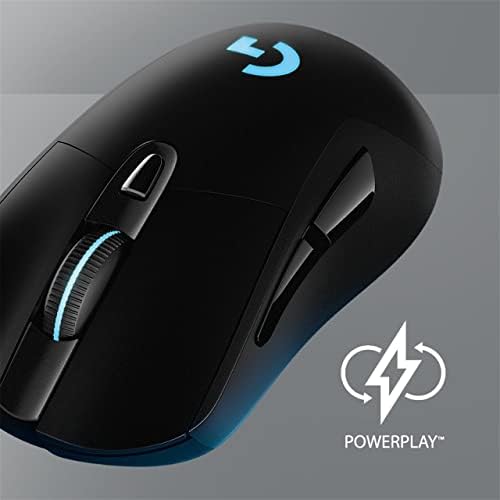 Logitech G703 Mouse de jogos sem fio LightSpeed ​​com sensor Hero 16K, compatível com Powerplay, LightSync RGB, Lightweight