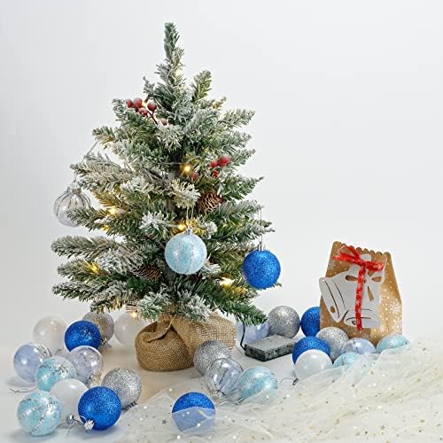Chichic 20 polegadas Prela Artificial Mini Christmas Tree Neve