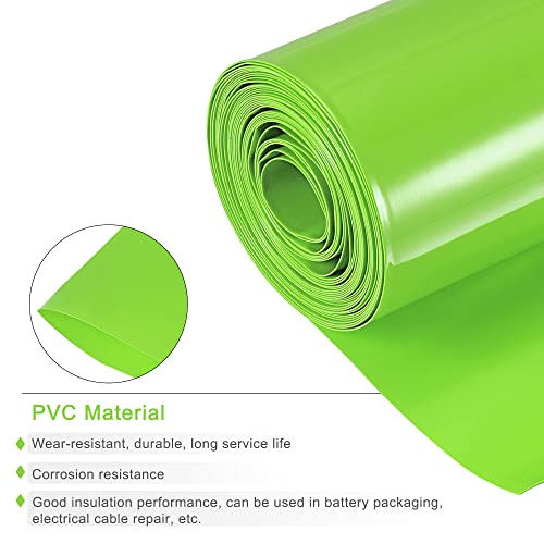 Meccanixity Battery Wrap Pvc Tubing de encolhimento de calor 70mm de 6m de 6m de isolamento verde claro para a bateria
