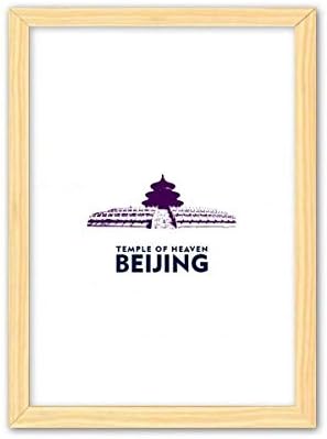 Beijing China Temple Heaven Decorative Wooden Painting Home Decoration Picture Frame A4