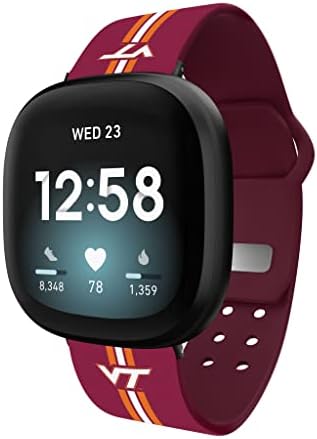 Affinity Bands Virginia Tech Hokies HD Watch Band compatível com Fitbit Versa 3 e Sense