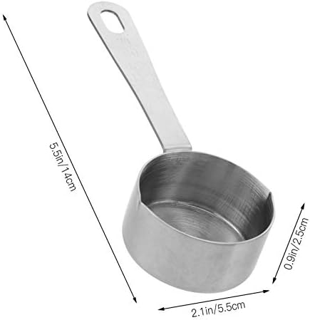 Hemotão 1pc aço inoxidável Copos medindo xícara de molho panela de aço inoxidável panela de cozinha de medição de panela ferramenta de cozinha