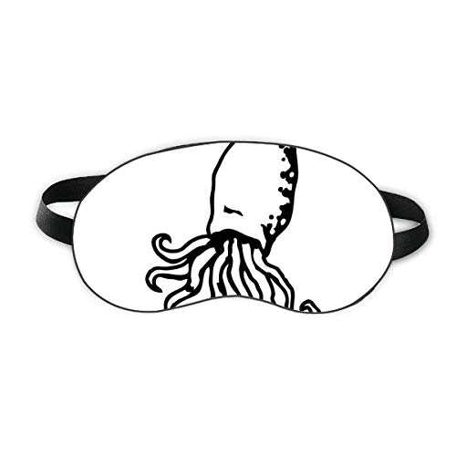 Octopus Marine Life Cartoon Ilustração Sleep Eye Shield Soft Night Blindfold Shade Cover