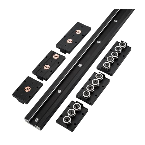 Mssoomm Inner Double Axis Roller Ball Bearing Linear Motion Guide Rail Track SGR10 4PCS L: 900mm/35.43 inch + 4PCS