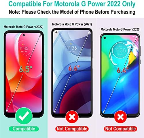 Kaxpal [2022 Version] Protetor de tela para Motorola Moto G Power 2022, híbrido de 6,5 polegadas Flim [não ajuste