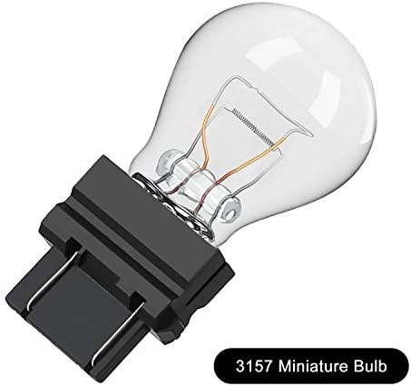 Mudder 10 peças 3157 Lâmpada 3157 Mini -lâmpada em miniatura, base plástica para luzes de freio, luz traseira, sinal de