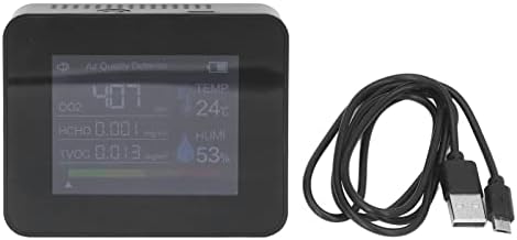 Detector de dióxido de carbono por portátil de Luqeeg, 3 em 1 Dióxido de carbono Hortéia de umidade Digital Qualidade do ar Monitor