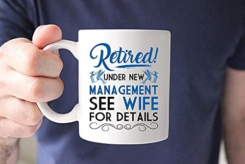 Qici presentes engraçados de aposentadoria para homens, aposentados sob nova administração, caneca de café para pai ou marido aposentado