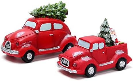 Decorações de Natal de Hodao Decoração Indoor Decoração de Natal Felizes de carro pequeno para o inverno em casa para mesa Top