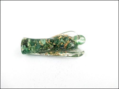 Adorável Jet Green Mica Orgone Angel 2 Crystal Gemones Mix Met Metal Cura