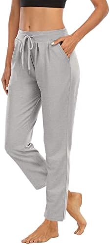 Calça de ioga ruziyoog para mulheres elásticas cintura barriga lounge lounge largo bootcut calça de moletom de sweat work