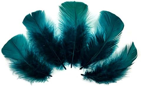 Pena da luz da lua | 1 Pacote - Pavão Pavão Azul Turquia T -Base Penas de plumagem 0,50 oz. Catcher de sonho, casamento,