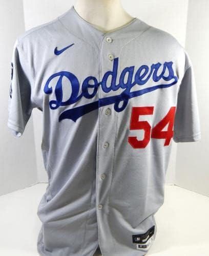 2020 LOS ANGELES DODGERS JOSH BARD #54 POS POS Usou Grey Jersey 2 20 P 5 - Jogo usada MLB Jerseys