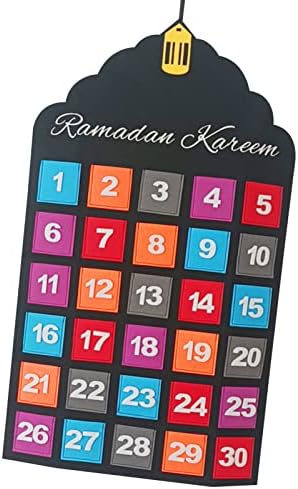Calendário do Advento dos Ramadans, Ramadans Countdown Decorações do calendário para casa 30 Advento Felt Felt Calendar Ramadans Decorações