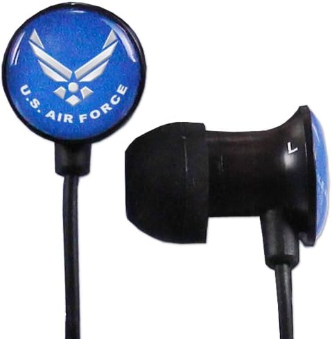 AudioSpice US Air Force Scorch fones de ouvido com Budbag - embalagens de varejo - preto