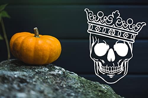 Crânio com uma coroa A5 A4 A3 e tamanhos grandes reutilizáveis ​​Mylar Décor Death Mortalidade da Morte Espiritual Halloween /